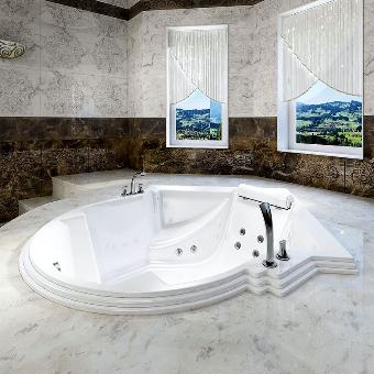 Одноместная ванна Fra Grande Монте-Карло 149х149 перламутр