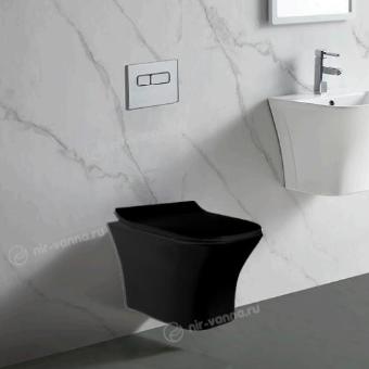 Подвесной унитаз Cerutti Spa 34х48 Matt black безободковый Подвесной унитаз Cerutti Spa 34х48 Matt black безободковый