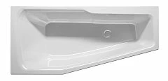 Встраиваемая акриловая ванна Riho Rethink Space 160х75 R со сливом-переливом, c тонким бортом