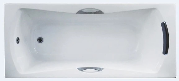 Акриловая ванна 1Marka Agora 170х75 с ручками хром и подголовником (комплект)