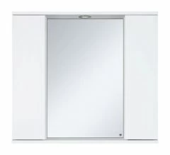 Зеркало-шкаф Misty Лира 80 белый с подсветкой