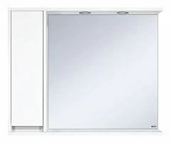 Зеркало-шкаф Misty Алиса 90 L белый с подсветкой