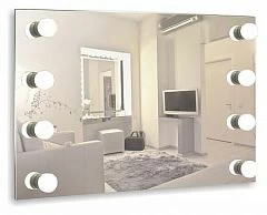 Зеркало гримерное Silver Mirrors Антураж 80*60 (на 8 ламп) без ламп освещения