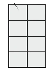 Шторка для ванны Grossman GR-105/90BLACK 90х150 L/R