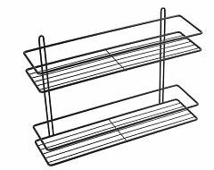 Полка Fixsen FX-730B-2 двухъярусная черная