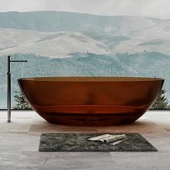 Прозрачная ванна ABBER Kristall AT9702Opal 180х85 коричневая