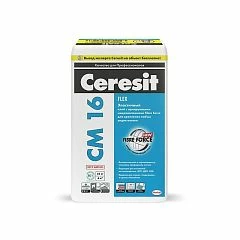 Клей для плитки и керамогранита Ceresit CM 16 25 кг (размер плиты до 120*120см)