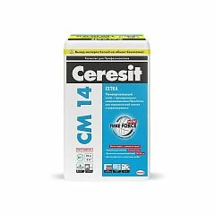 Клей для плитки и керамогранита Ceresit CM 14 25 кг (размер плиты до 90*90см)