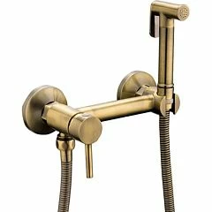 Гигиенический душ со смесителем Haiba HB5510-4 бронза матовая