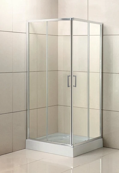 BelBagno Душевой уголок UNO-195-A-2-80-C-Cr 80*80*198 (с поддоном TRAY-AS-A 80*80*3 белый матовый)