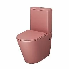 Унитаз-компакт Grossman Color GR-4480PIMS 36,5*62 розовый матовый безободковый с крышкой-сиденьем микролифт