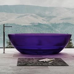 Прозрачная ванна ABBER Kristall AT9702Amethyst 180х85 фиолетовая
