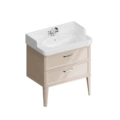 Тумба под раковину Kerama Marazzi Pompei 80 камео бежевый глянец, 2 ящика