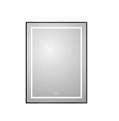 Зеркало BelBagno Kraft SPC-KRAFT-600-800-LED-TCH-WARM-NERO 60*80 черное с Led-подсветкой и функцией антизапотевания