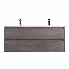 Тумба с раковиной BelBagno Kraft 120 с двумя ящиками Cemento Grigio