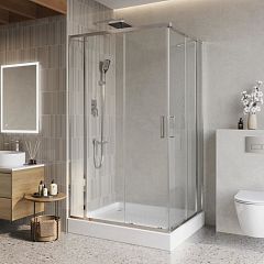 Душевой уголок BelBagno Luce LUCE-AH-22-140/120-C-Cr 140*120*195 без поддона