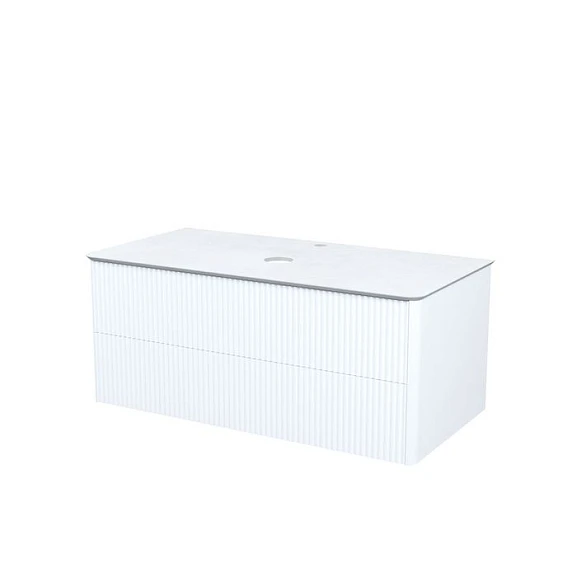 Тумба под раковину Iddis Aiger 100 со столешницей белая