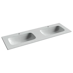 Встраиваемая раковина Ceramicanova Grace 141*45,7 с двумя чашами и отверстиями под смеситель белый глянец Встраиваемая раковина Ceramicanova Grace 141*45,7 с двумя чашами и отверстиями под смеситель белый глянец