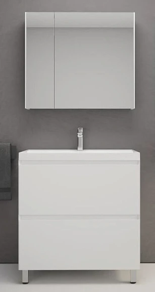 Комплект мебели Style Line Манхэттен 80 напольный белый матовый