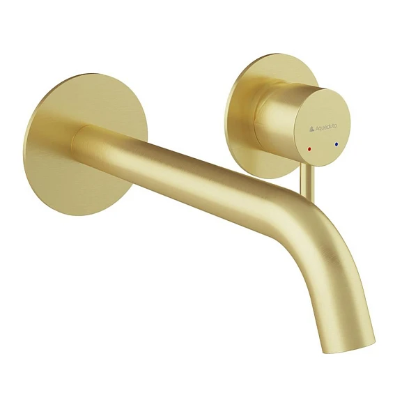 Смеситель Aqueduto Cano CAN0450 для раковины скрытый монтаж шлифованное золото