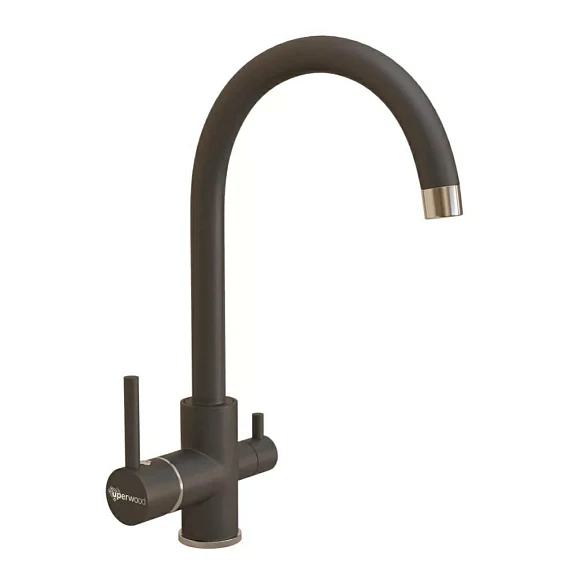 Смеситель Uperwood UPD-003-01 для кухни с функцией подключения фильтра черный/хром