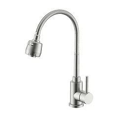 Смеситель Splenka S201.47.05 для кухни с гибким изливом сатин Смеситель Splenka S201.47.05 для кухни с гибким изливом сатин