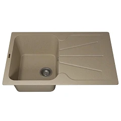Кухонная мойка Uperwood Quartz UPD-04 78х51 бежевая матовая Кухонная мойка Uperwood Quartz UPD-04 78х51 бежевая матовая