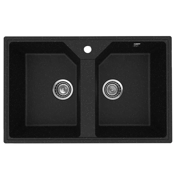 Кухонная мойка Uperwood ECON UPD-402 77х49 черная матовая