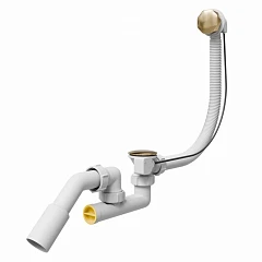 Слив-перелив Milacio MCU.014.GD 70см полуавтомат брашированное золото