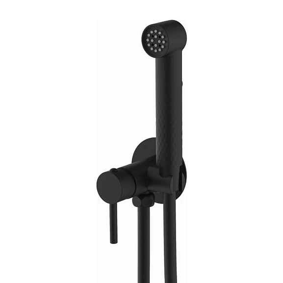 Гигиенический душ со смесителем Splenka S99.52.06 скрытый монтаж черный матовый