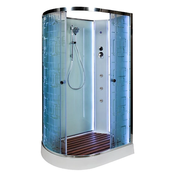 Душевая кабина AvaCan EM1512 120х80х210 R N с LED-подсветкой и гидромассажем без крыши