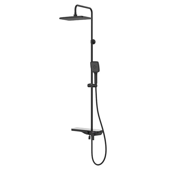 Душевая стойка Raglo R60.24.06 с изливом черная матовая