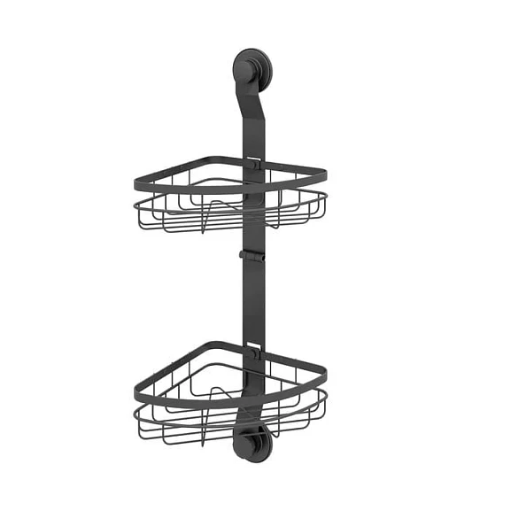 Полка Milardo Easy EASCWS2M44 двухъярусная угловая черная матовая