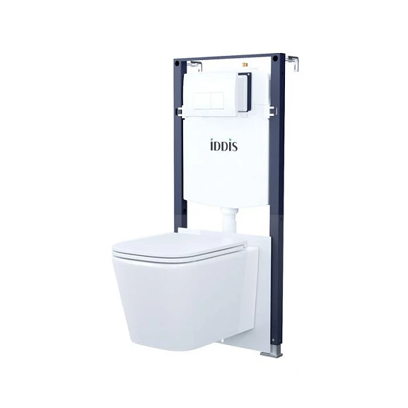 Комплект инсталляции Iddis Basic клавиша смыва белый глянец OPH10W0i77 унитаз BILRNSEi25