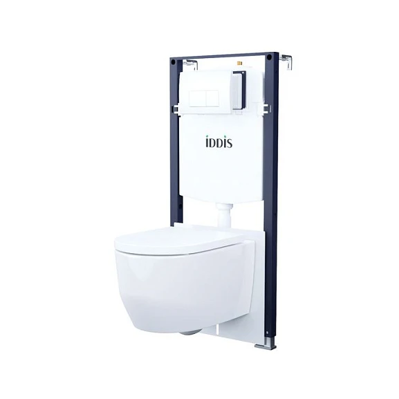Комплект инсталляции Iddis Basic клавиша смыва белый глянец OPH10W0i77 унитаз AIGRDSEi25