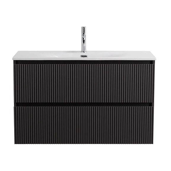 Тумба с раковиной BelBagno Uno-Mini 100 темно-серая матовая