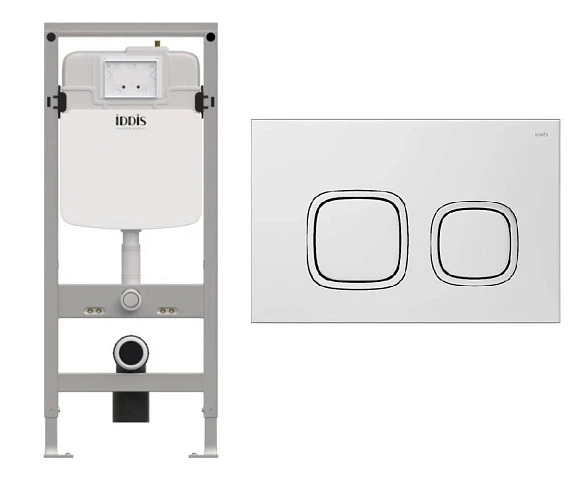 Система инсталляции для унитазов Iddis Profix PRO0000i32 клавиша смыва хром матовый/глянец