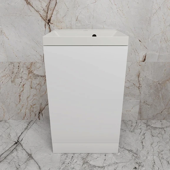 Тумба с раковиной Style Line Моно 50 L/R белый софт (раковина Asti 50*45 жасмин)