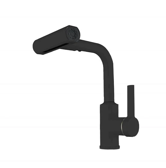 Смеситель Rush Tinos TI3732-17Black для кухни с мультифункциональным изливом черный матовый