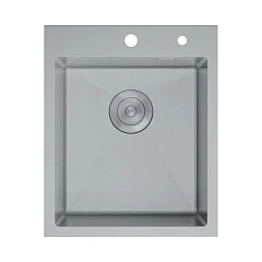 Кухонная мойка D&K 41*50 сатин с дозатором и коландером Кухонная мойка D&K 41*50 сатин с дозатором и коландером