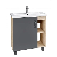 Тумба с раковиной Grossman Флай 70 дуб сонома/серая (раковина Comfort 70 Polytitan) Тумба с раковиной Grossman Флай 70 дуб сонома/серая (раковина Comfort 70 Polytitan)