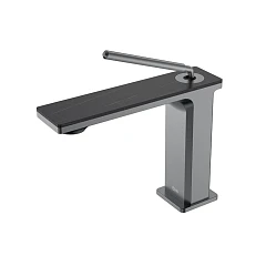 Смеситель Black & White Gravity 7105GM для раковины оружейная сталь