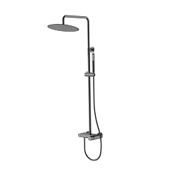 Душевая стойка Boheme Stick 128-GM.4 с изливом графит, ручка Spirale