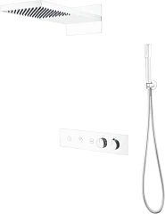Душевой комплект Boheme Fusion 131-MW с термостатом белый матовый