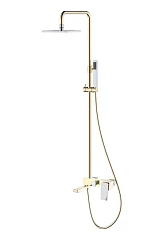 Душевая стойка Boheme Q 148-GCR.2 с изливом золото/хром
