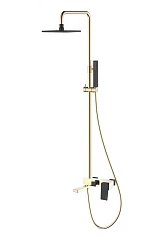 Душевая стойка Boheme Q 148-GB.2 с изливом золото/черный