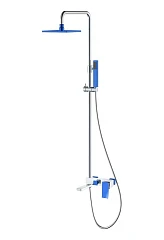 Душевая стойка Boheme Q 148-CRUW.2 с изливом хром/синий