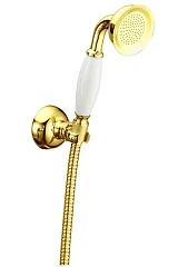 Душевая лейка Boheme Imperiale 408 с держателем и шлангом золото