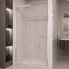 Душевая дверь в нишу Vincea Stella 140*200 стекло прозрачное профиль хром без поддона