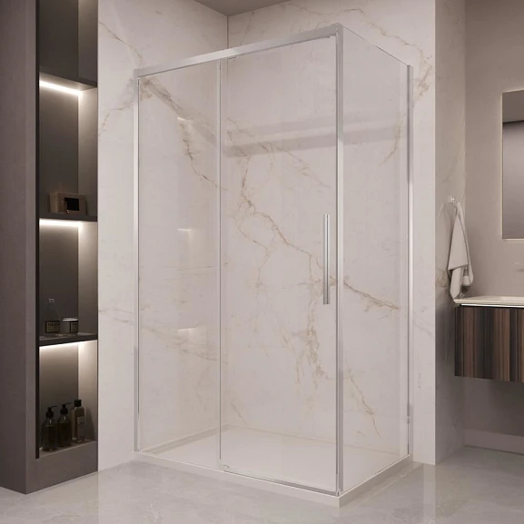 Душевой уголок Vincea Stella 120*90 профиль хром без поддона